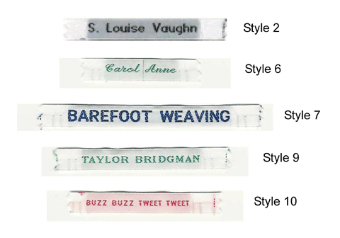 Woven Name Labels - Click Image to Close